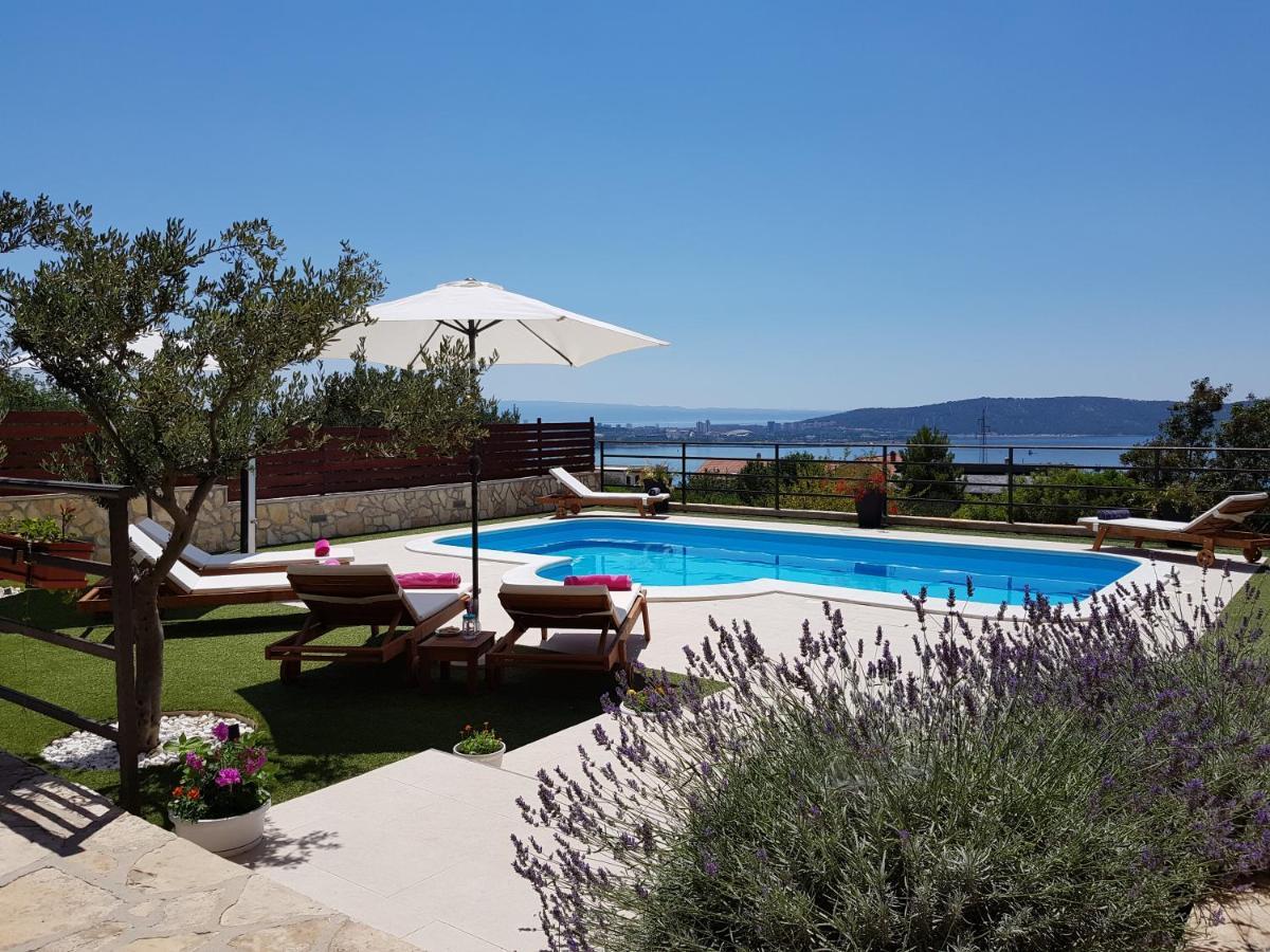 Holiday Home Magic View With Private Heated Pool Kastela Exterior photo